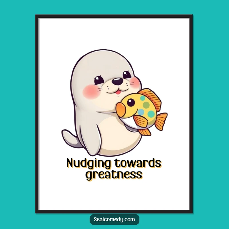 Funny Seal Printable Wall Art Free Download: Playful Pup Art for Aquatic Home Decor