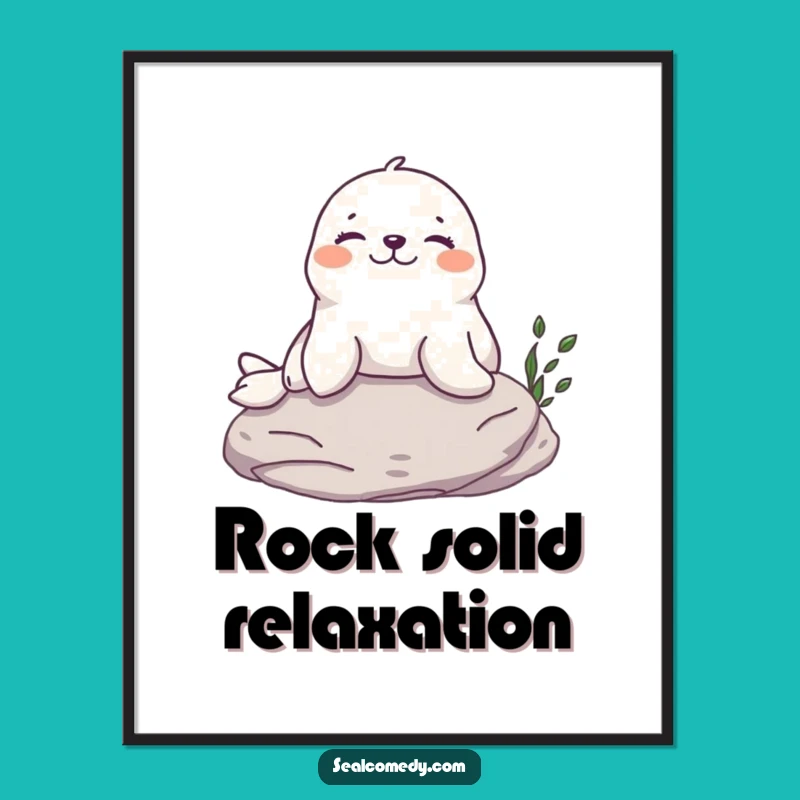 Funny Seal Printable Wall Art Free Download: Relaxed Pup Art for Coastal Home Decor
