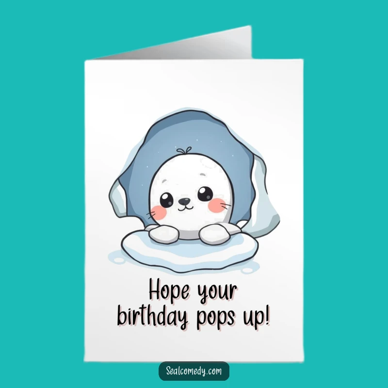 Free Printable Birthday Seal Peek Card: Curious Seal for a Funny DIY Surprise!