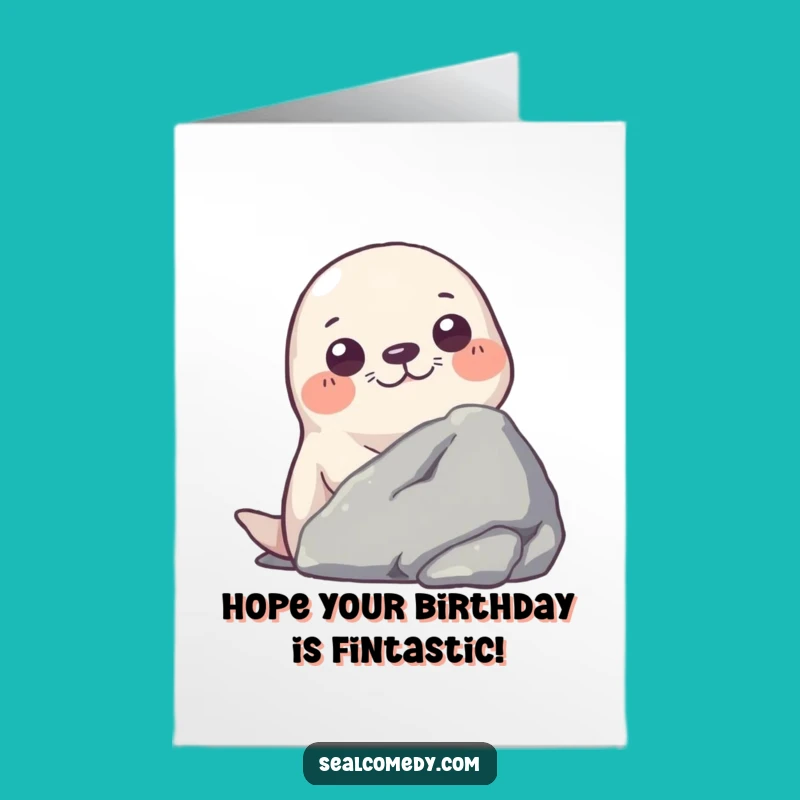 Free Printable Birthday Card: Curious Seal Surprise, A Funny Downloadable Gift