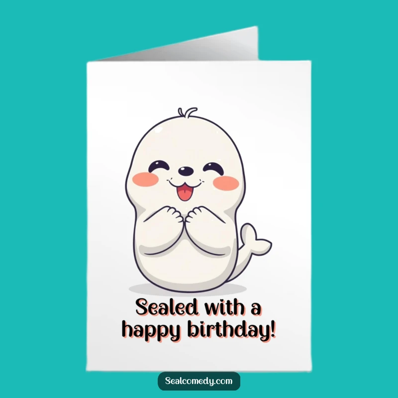 Free Printable Birthday Seal Card: Joyful Clapping Seal for a Hilarious DIY Gift