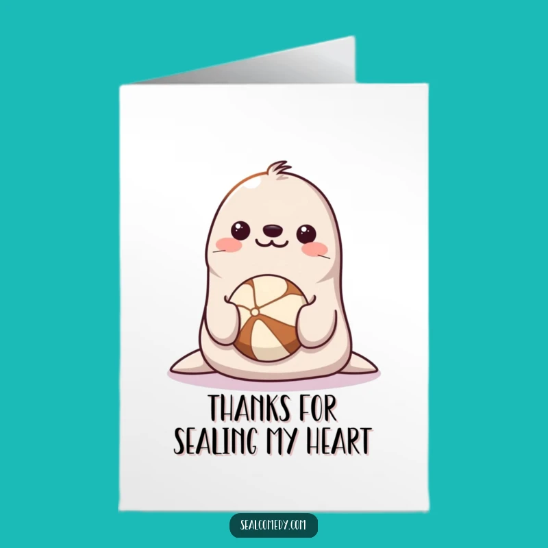 Free Printable Seal Thank You Card: Funny Balancing Act Downloadable Gift