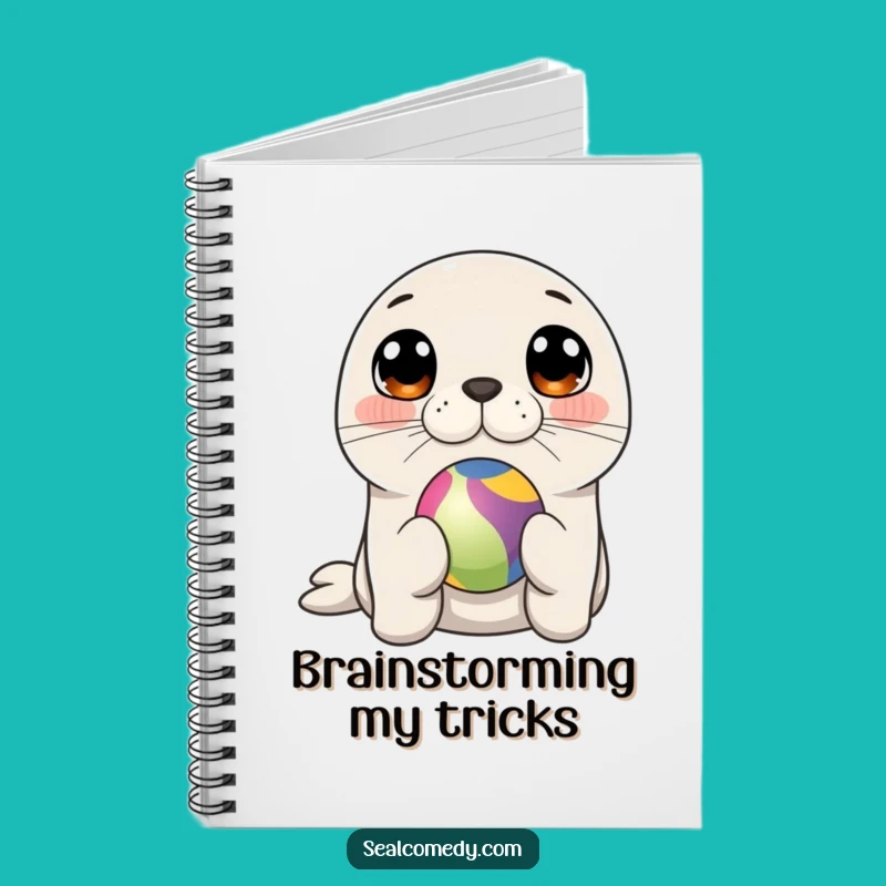Funny Seal Balancing Ball Notebook: Cute Journal for Ideas