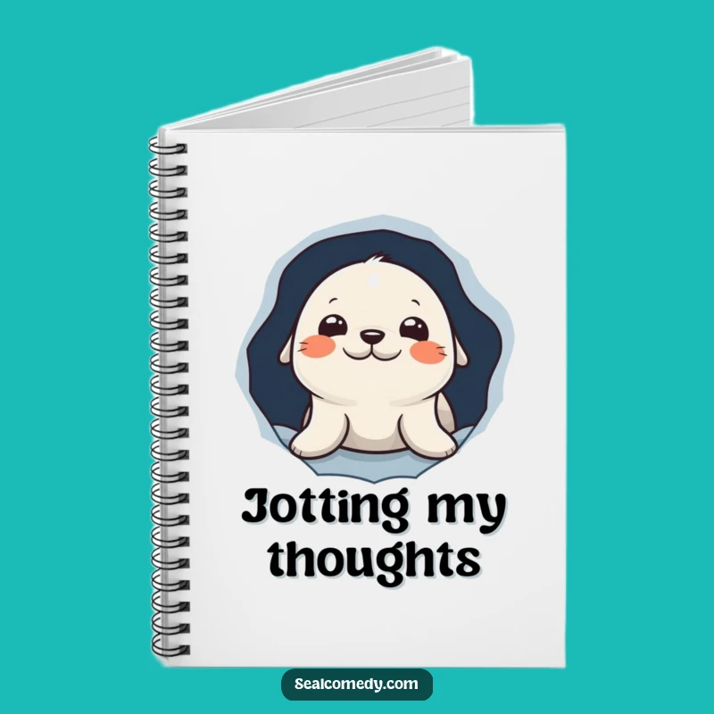 Funny Seal Peeking Notebook: Jot Down Curious Thoughts, Perfect Funny Gift!