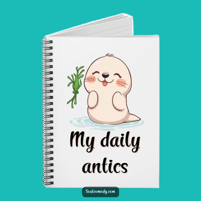 Funny Seal Seaweed Batting Notebook: Playful Journal, Great Funny Gift