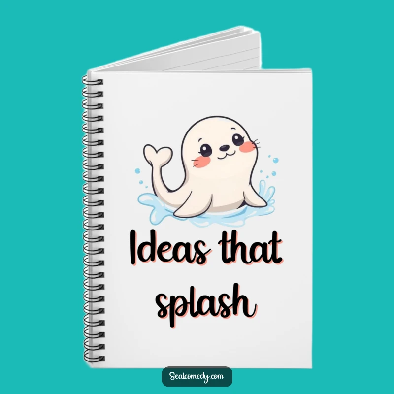 Funny Splashing Seal Tail Notebook: Journal Your Adventures