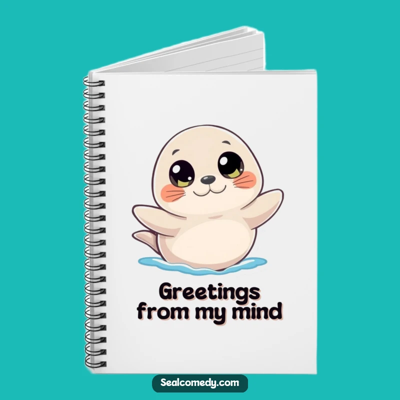 Funny Curious Seal Notebook: Waving Journal for Inquisitive Minds
