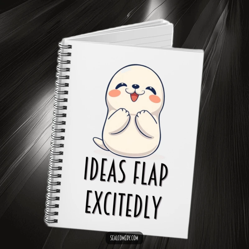 Funny Seal Notebook: A happy seal joyfully claps its flippers, perfect for capturing your own delightful moments and ideas.