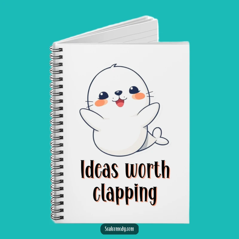 Funny Cute Seal Clapping Notebook: Jot Down Joyful Thoughts!