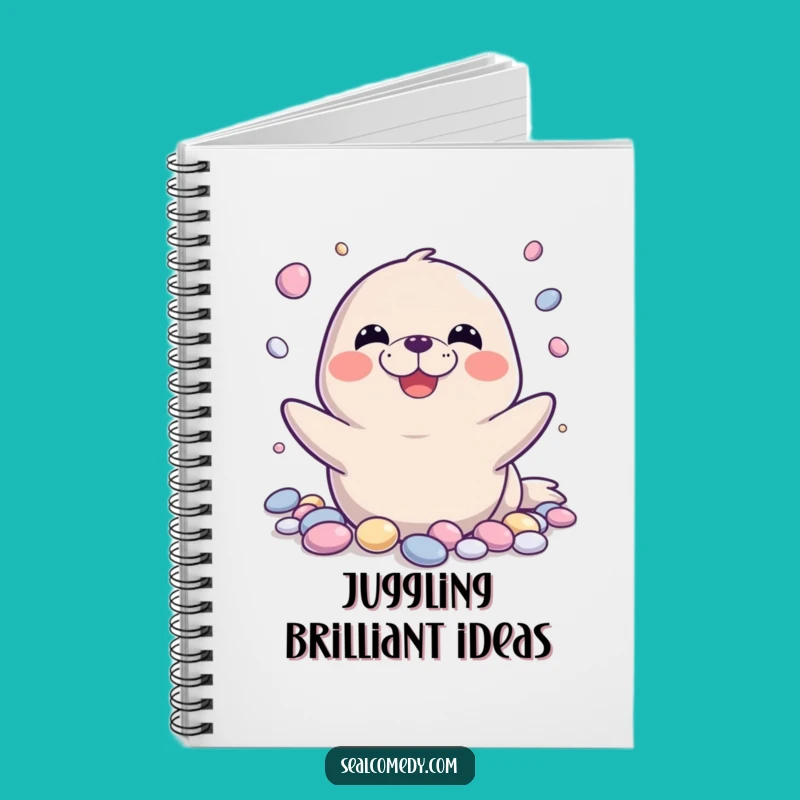 Funny Seal Juggling Notebook: Jot Down Ideas with This Hilarious Stationery!
