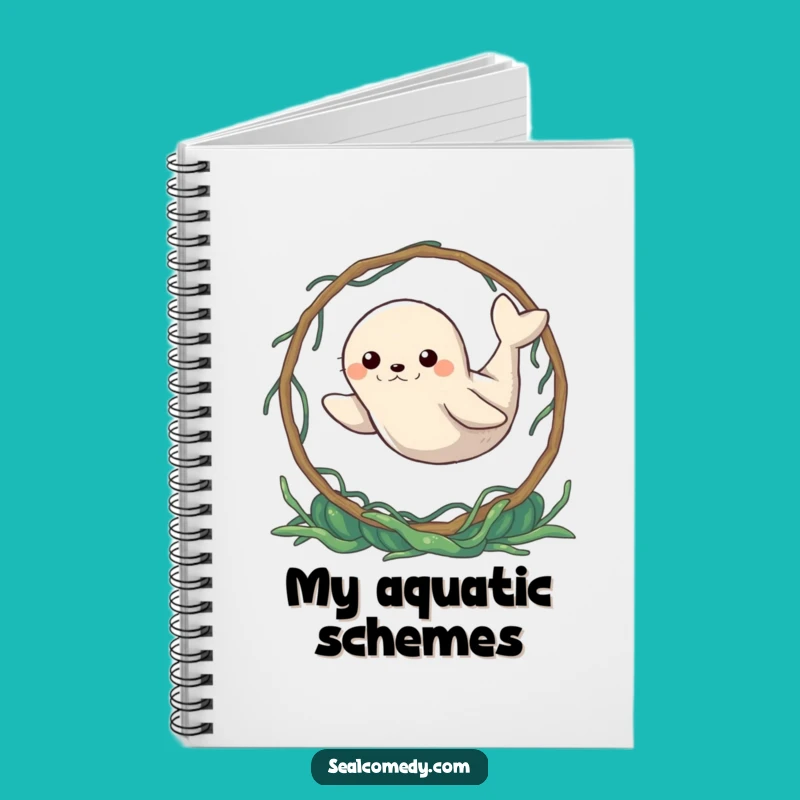 Funny Determined Seal Hoop Notebook: Capture Your Focused Thoughts