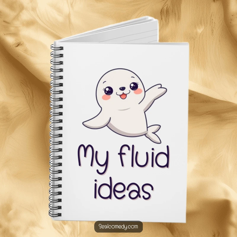 Funny Seal Notebook: A graceful seal glides through water with flippers extended. A functional and elegant journal for calm thinkers.