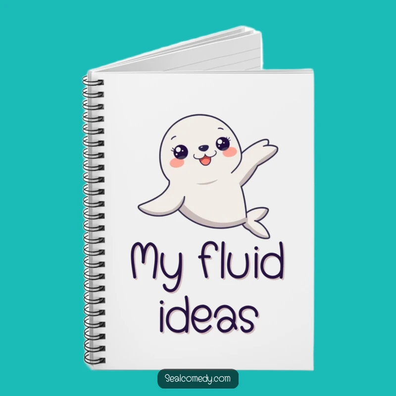 Funny Graceful Seal Glide Notebook: Capture Your Elegant Thoughts