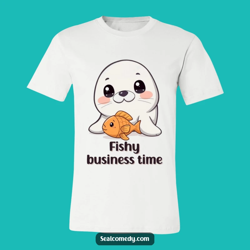 Funny Innocent Seal Fish Toy T-Shirt: Curious Cute Animal Tee