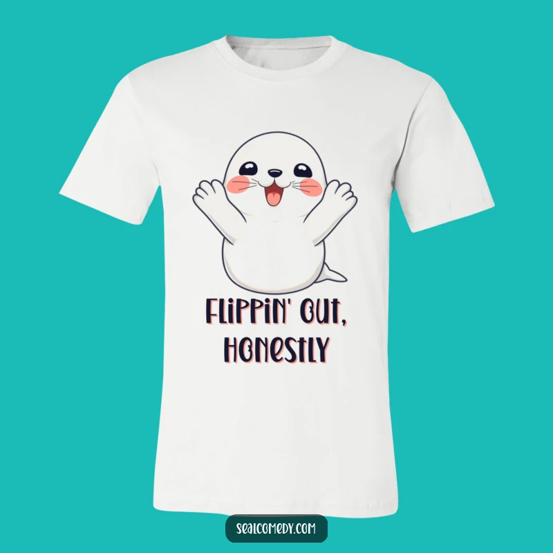 Funny Happy Seal Clapping T-Shirt: Wear Your Excitement with This Hilarious Aquatic Friend