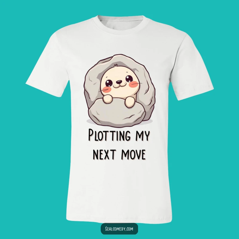 Funny Mischievous Seal T-Shirt: Sly Peek Design, Great Funny Gift for Jokers
