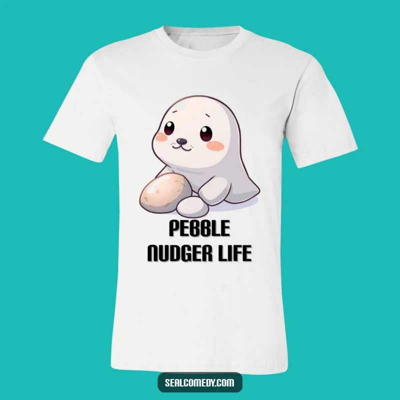 Funny Seal Pebble Nudge T-Shirt: Explorer's Humor - Cute Funny Gift