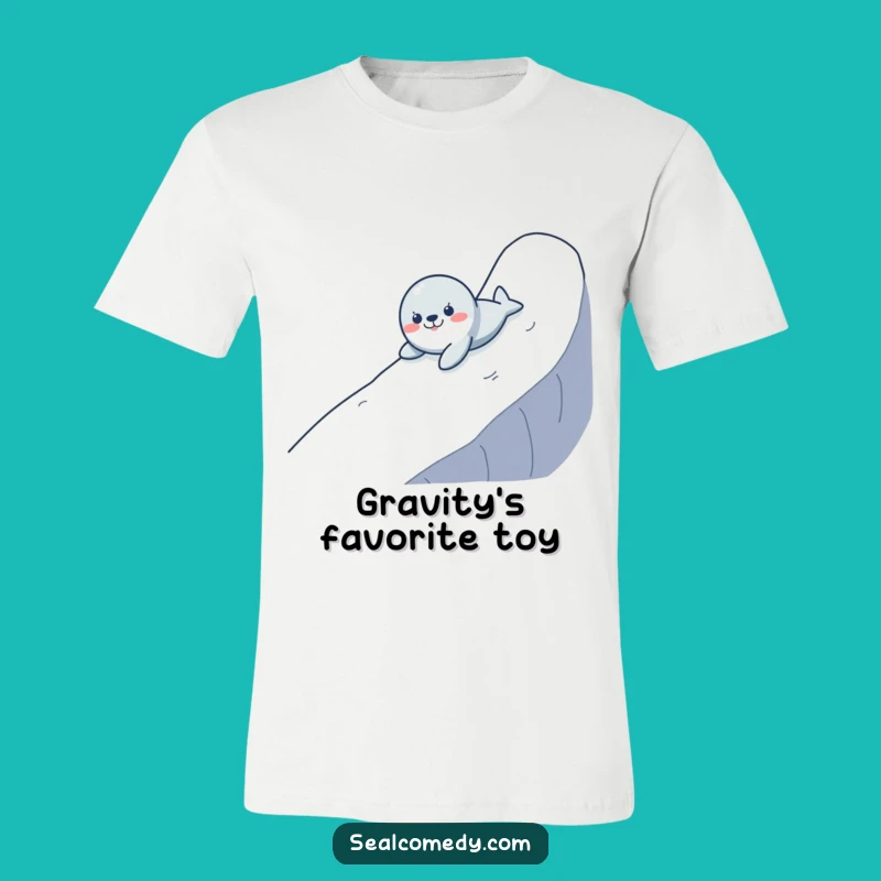 Funny Seal Sliding T-Shirt: Hilarious Waterproof Adventure Tee for Seal Fans