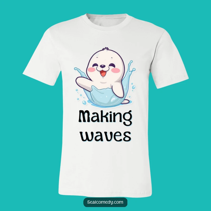 Funny Seal Splashing T-Shirt: Wearable Joy, Perfect Funky Gift!
