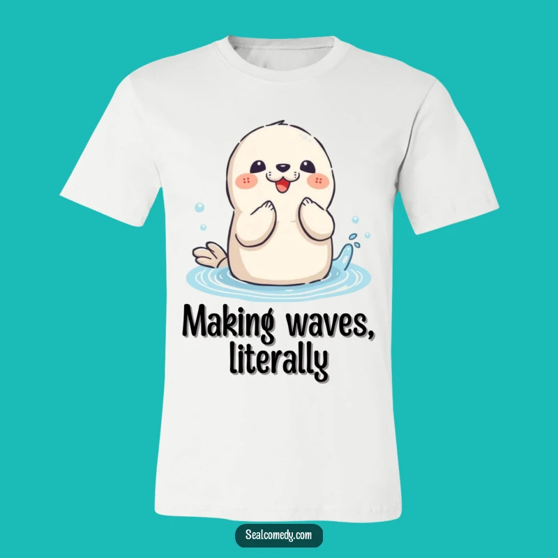 Funny Seal Splashing Tee: Clapping Flippers Shirt, Perfect Funny Gift