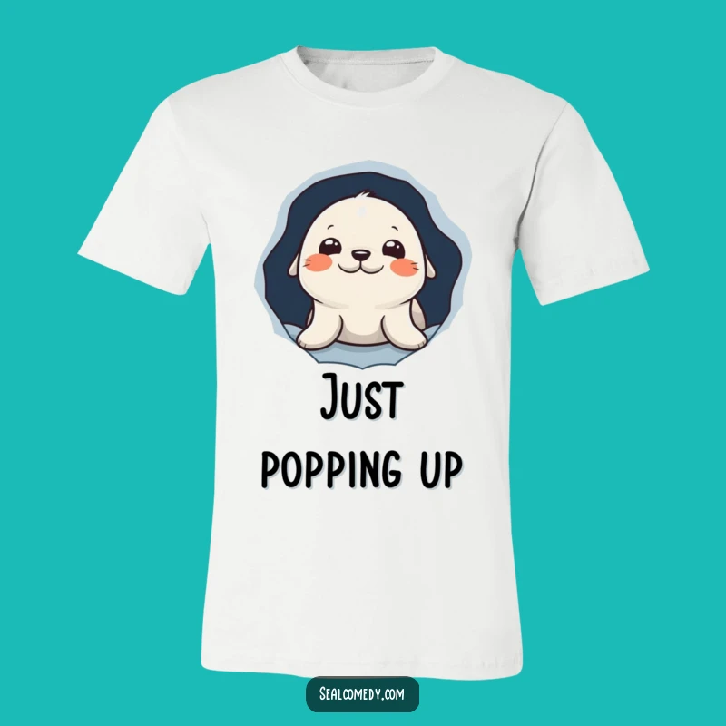 Funny Seal Peeking T-Shirt: Hidden Humor, Perfect Quirky Gift!