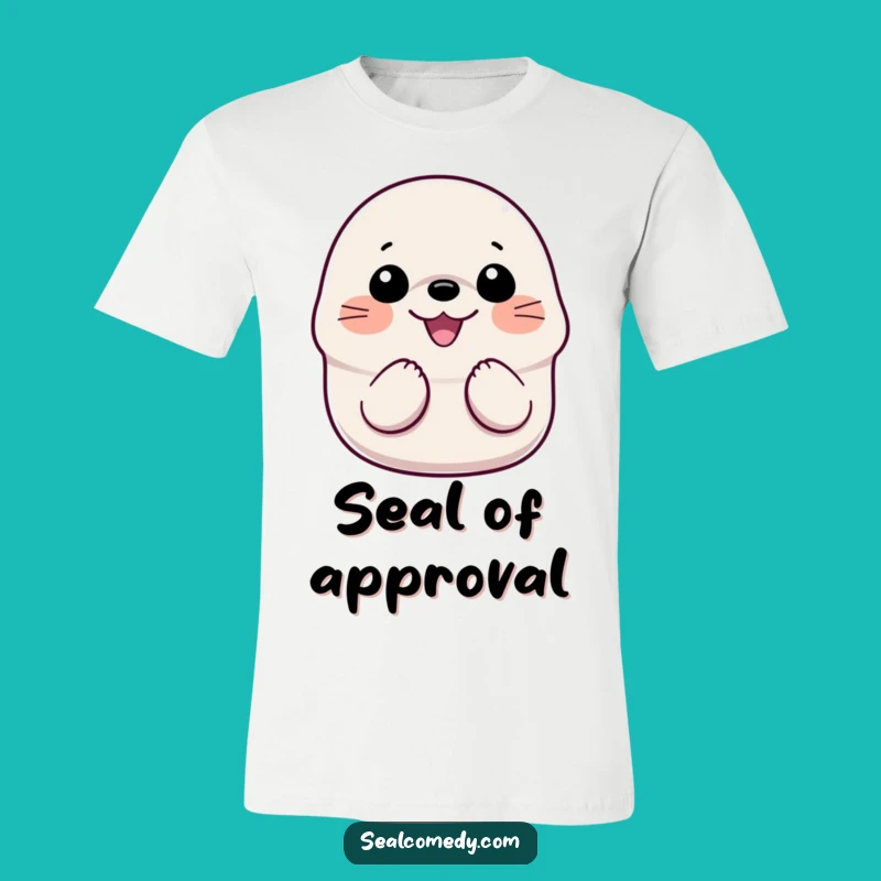 Funny Smiling Seal T-Shirt: Gleeful Sea Mammal Clapping Flippers - Hilarious Animal Tee!