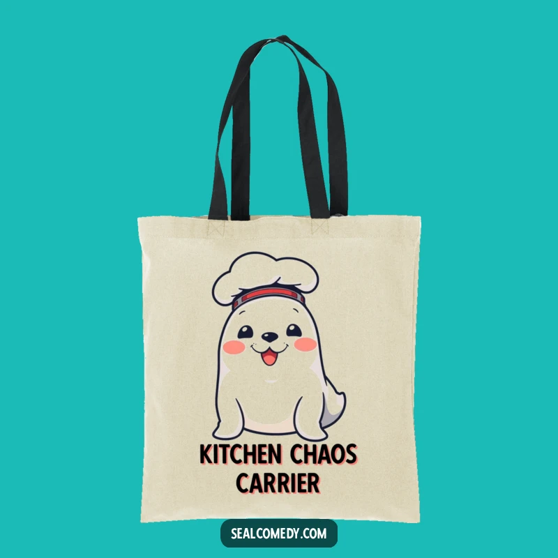 Funny Chef Seal Tote Bag: Carry Your Essentials with Culinary Charm, Great Funny Gift