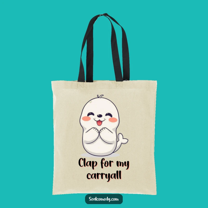 Funny Seal Clap Tote Bag: Joyful Carry-All, Perfect Gift for Enthusiasts
